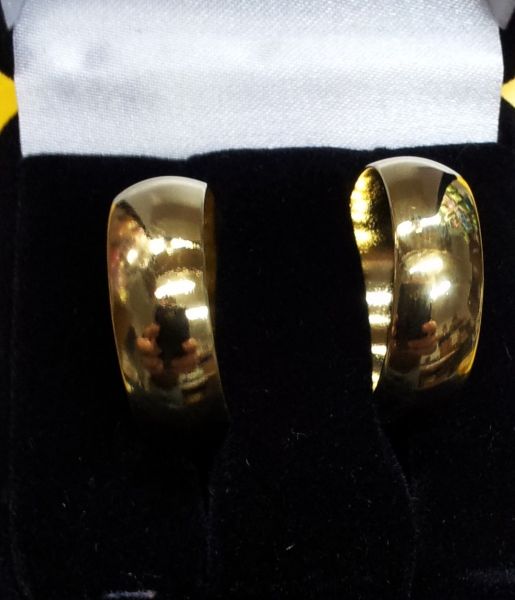 Alianças 6 Grs 8mm - 3 banhos Ouro