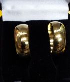 Alianças 6 Grs 8mm - 3 banhos Ouro