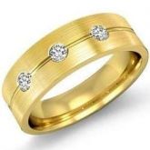 Par De Aliança Em Ouro 18k 10 Grs 6mm - 3 brilhantes