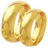 Par De Aliança Em Ouro 18k 10 Gramas 6mm